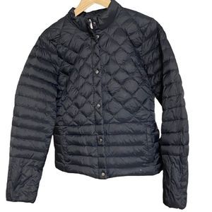 Lands End Down Puffer Coat Jacket women’s Size S (6-8) Black